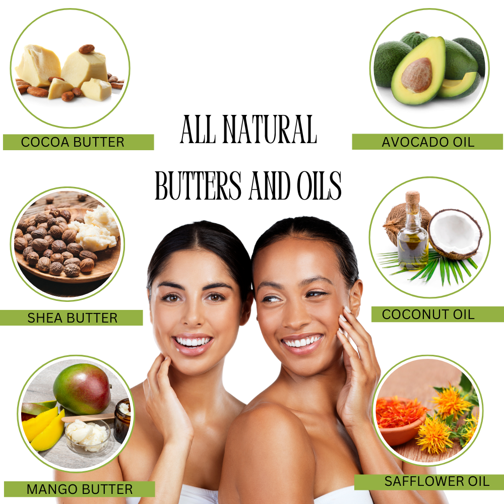 Pink Lemonade Whipped Body Butter - Organic Shea, Cocoa, & Mango Butter Blend - Dry Skin Formula