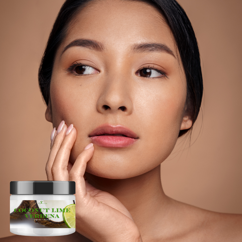 Coconut Lime Verbena Scented Ultra Hydrating Nourishing Body Cream – Deep Moisture for Dry Skin