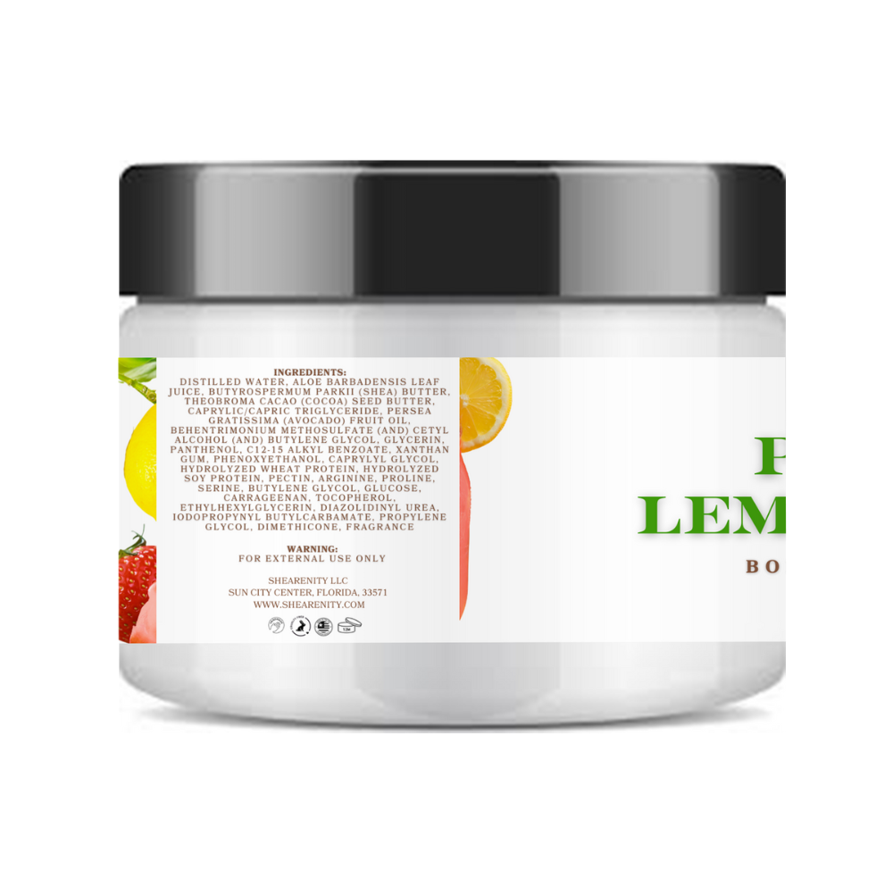 Pink Lemonade Scented Ultra Hydrating Nourishing Body Cream – Deep Moisture for Dry Skin - 16oz