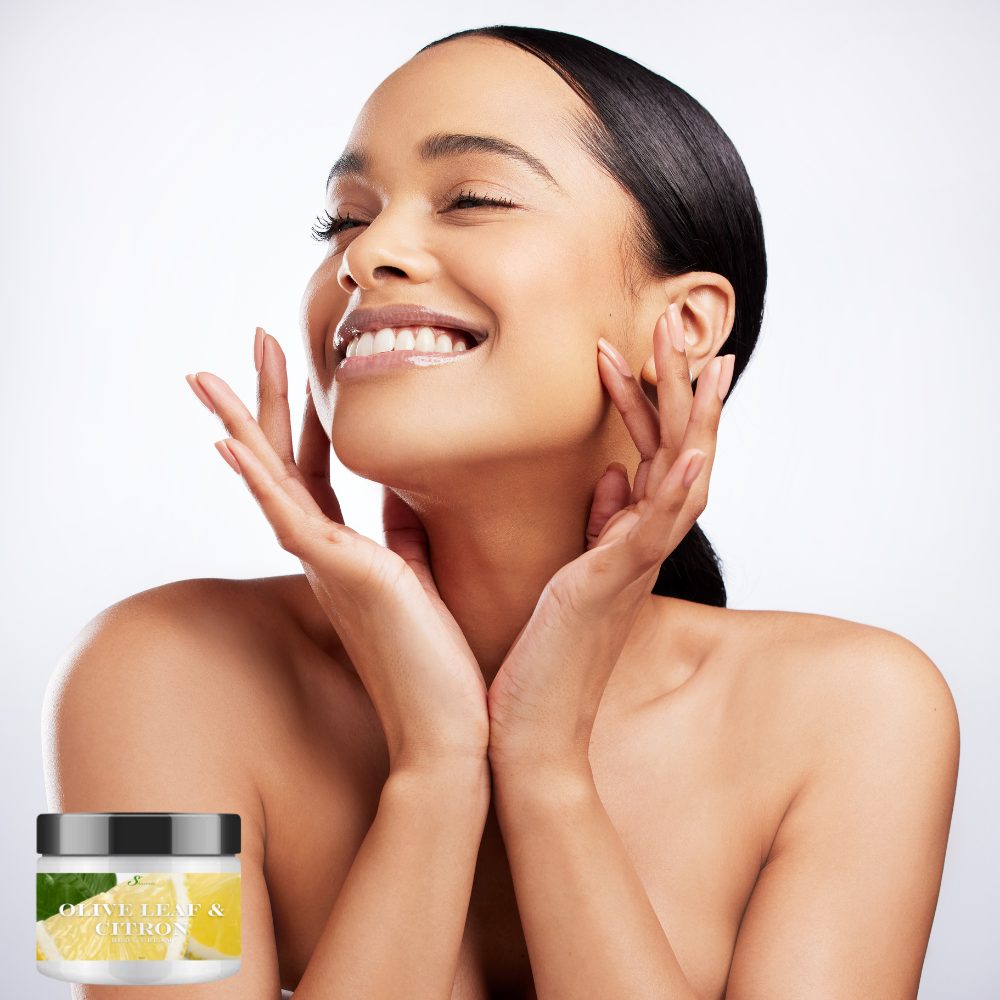 Olive Leaf and Citron Scented Ultra Hydrating Nourishing Body Cream – Deep Moisture for Dry Skin