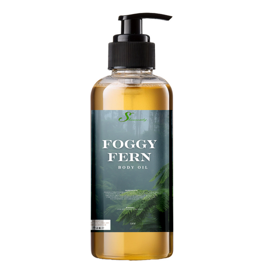 Foggy Fern Nourishing Body Oil - 12oz | Avocado, Coconut, Olive, Sweet Almond & Safflower Oils + Vitamin E