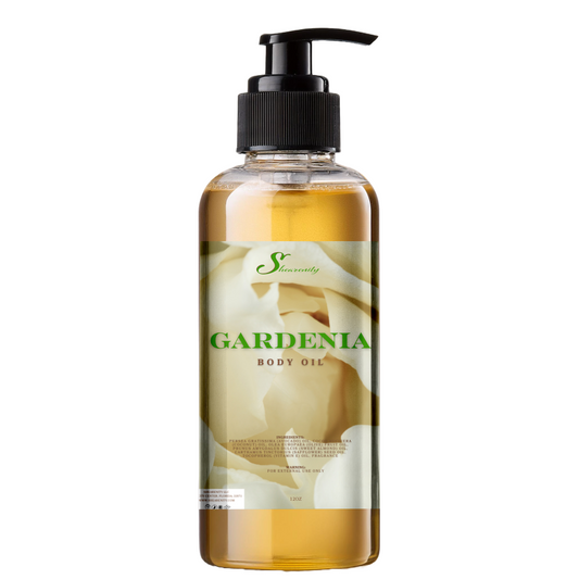 Gardenia Nourishing Body Oil - 12oz | Avocado, Coconut, Olive, Sweet Almond & Safflower Oils + Vitamin E