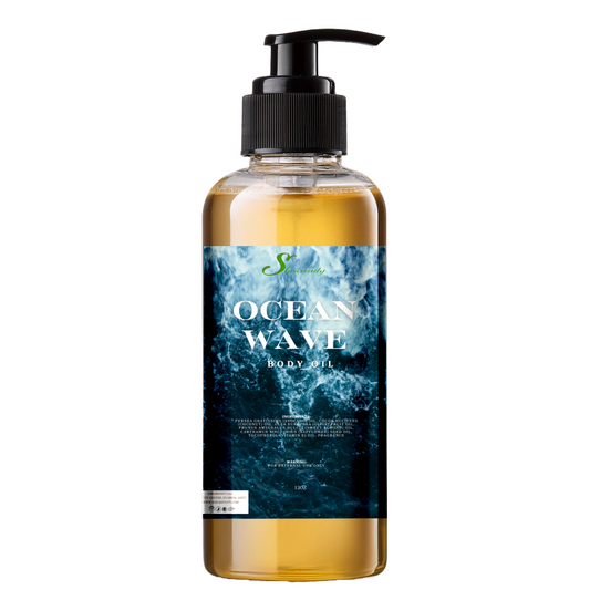 Ocean Wave Nourishing Body Oil - 12oz | Avocado, Coconut, Olive, Sweet Almond & Safflower Oils + Vitamin E
